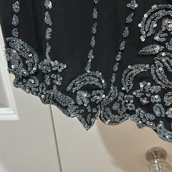 NWT Sequin Embellished Black Formal Top size XL - Picture 6 of 8